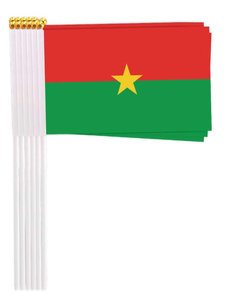 Рекламный флаг для выборов, 14*21 см, Маленькие Ручные развевающиеся флаги для Буркина с пластиковым шестом - Product Image 1