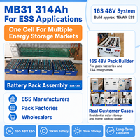 Cellules de batterie LiFePO4 314Ah, Grade A MB31 3.2V, avec 8000 cycles de charge, pour distributeurs directs en Chine, kit DIY.