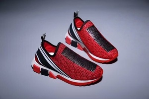 Chaussures de sport et de course rétro brillantes de luxe, personnalisées, tendance mode, pour hommes, décontractées, en maille tricotée, respirantes et amortissantes - Product Image 2