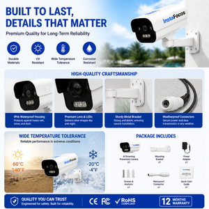 InstaFocos AI Drowning Prevention Bullet <b>Camera</b> Outdoor WiFi <b>IP</b> Network CCTV <b>Camera</b> Waterproof Night Vision for Pool - Product Image 4