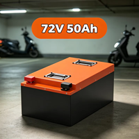 Batterie au lithium rechargeable haute puissance grande capacité 72V 50Ah en gros pour scooter électrique à deux roues et moteur de vélo