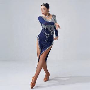 L-2037 Nouvelle norme nationale robe de <span class=keywords><strong>danse</strong></span> Latine compétition vêtements rumba robe sexy tango chacha robe de <span class=keywords><strong>danse</strong></span> - Product Image 4