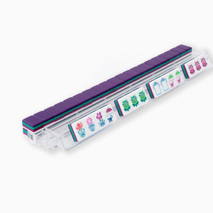 Wholesale 4 Layers Purple Modern Luxury Art Classic Mahjong Acrylic American Mah Jong Tiles For Indoor <b>Entertainment</b> - Product Image 1