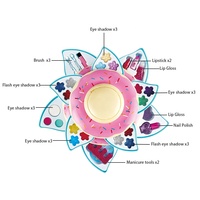 Cadeau d'anniversaire enfants Kit de maquillage jeu de beauté à usage général jouets de mode enfants jouets de maquillage lavables pour filles jeu