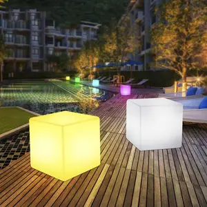 Водонепроницаемый и сверхпрочный большой куб для свадебной вечеринки садовый свет мигающий светодиодный солнечный кубик
