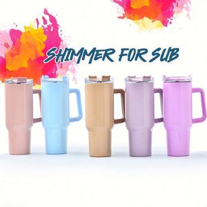 Vaso Térmico de 40 oz, Taza de Viaje de Doble Pared Aislada, Taza de Sublimación de 40 oz con Asa - Product Image 1