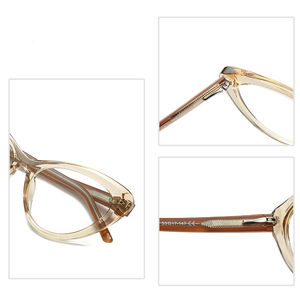 耐久性のある女性の目のガラスフレームブルーライトフィルターミックス花TR90レトロな猫の目の合金挿入柔軟なヒンジ処方 - Product Image 5