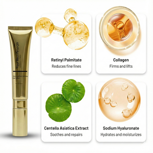 Crème hydratante pour les yeux sans parfum à l'acide hyaluronique et au beurre de karité pour la sécheresse hivernale avec effet lissant aux oligopeptides - Product Image 3