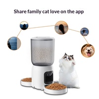 Distributeur automatique de nourriture pour animaux BanabaPet, base lestée anti-renversement, 6L, remplissage par le haut, sans BPA, pour chatons, avec fonction de jeu infrarouge