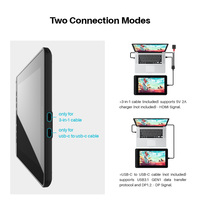 Monitor de Dibujo Digital para Diseño Gráfico Huion KAMVAS 12, 120% SRGB, Pantalla Completamente Laminada, Tableta de Dibujo sin Batería