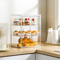 Boîte à pain en acrylique transparent avec couvercle à fermeture magnétique |   Conteneur de stockage alimentaire empilable anti-poussière pour collations, gâteaux, comptoir de cuisine