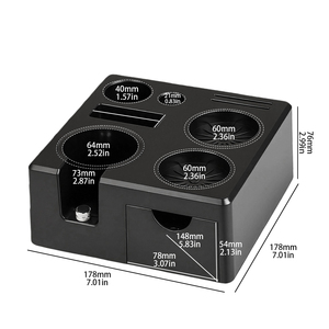 Caja de Almacenamiento Multifuncional para Utensilios de Café ABS, Prensa de Polvo para Tela de Escritorio, Soporte Universal Ajustable de 51/58 mm - Product Image 6