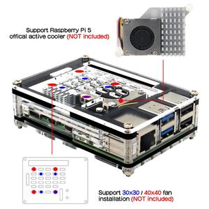 Modulo Custodia in Acrilico per Raspberry <span class=keywords><strong>Pi</strong></span> 5, Guscio Protettivo per Raspberry <span class=keywords><strong>Pi</strong></span> 5 4GB/8GB - Product Image 5