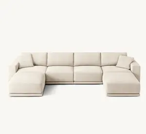 Sassanid Hot Sale OEM Italian Design Contemporary American Living Room Sofa Bella Modular U-Chaise Sectional