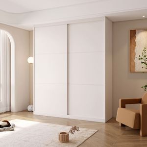 Fabricant chinois Dressing personnalisé Systèmes de placards muraux encastrés Chambre moderne Portes coulissantes Armoire de promenade en bois - Product Image 3