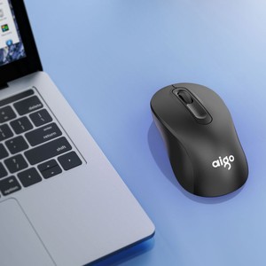 Aigo 708 Wireless <b>Mouse</b> Optical 3 Buttons Right Hand Ergonomic Battery Powered For Desktop Laptop - Product Image 2