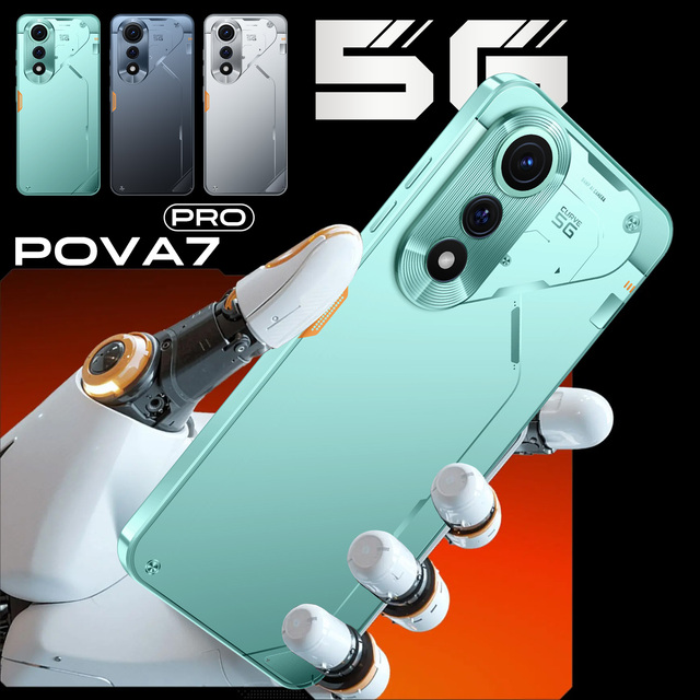 Original Pova7 Pro Infinix Global Version New Arrival 4G 5G Android 14.0 Gaming Cellphone with Dual Sim Cards