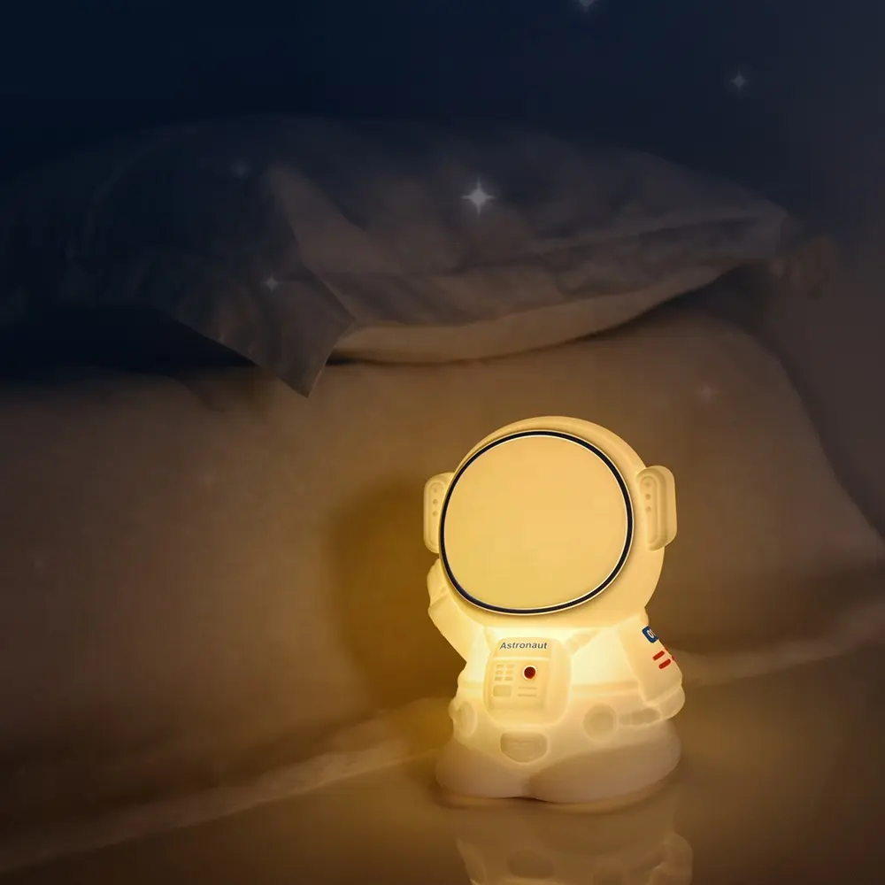 Astronaut Light Mini Table Lovely Small Led Silicone Lamp Control Colorful Table Lamp Bedroom Baby Gift
