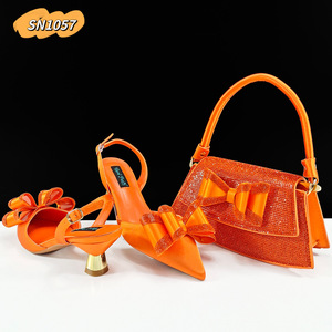 Set di Borse da Donna Peach 2025, Scarpe con Tacco Alto alla Moda con Borsa Coordinata - Product Image 6