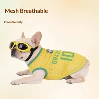 Gilet de football sportif pour petits chiens, en maille respirante, imperméable, personnalisable avec logo d'équipe, vêtements d'été pour chats et chiens