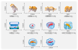 SO CUTEoutdoor intérieur jardin décoration de la maison résine artisanat petit Mini Animal artisanat fée Miniature poisson chat Figurine réservoir Aquarium - Product Image 2