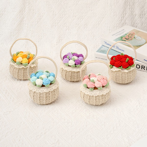 Sáng Tạo Móc Hoa Giỏ Bảng Trang Trí Handmade Đế Lót Ly Bong Bóng Tăng Dệt Hoa - Product Image 4