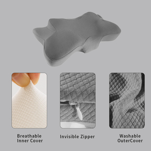 बिस्तर के दर्द से राहत के लिए गर्म ग्रीवा गर्दन तकिया को आराम देने के लिए एर्गोनोमिक कंटूर साइड स्लीपर तकिया एंटी-स्कोर फीचर ऑर्थोपेडिक - Product Image 3
