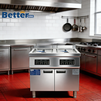 Friteuse à induction commerciale en acier inoxydable, économie d'énergie, pour la restauration rapide