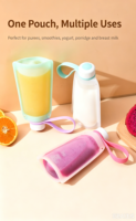 Gobelet pliable en silicone grande capacité, bouteille d'hydratation de voyage pour l'extérieur, résistant aux hautes températures, de qualité alimentaire, portable et moderne