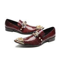 Mocassins Homme Personnalisables OEM ODM avec Logo, Confortables, Légers, Formels, Automne, Embout en Acier, Cuir Véritable