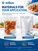 Fournisseur professionnel PET PA AL RCPP 80-135 ℃   Sachet Doypack pour emballage alimentaire haute température (retort) pour pommes de terre, viande, carottes et plats préparés