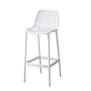 <span class=keywords><strong>Chaise</strong></span> de bar commerciale en PP de style moderne, tabouret de comptoir de cuisine <span class=keywords><strong>avec</strong></span> <span class=keywords><strong>dossier</strong></span>, <span class=keywords><strong>chaise</strong></span> de jardin extérieure en plastique – Vente directe usine - Product Image 2