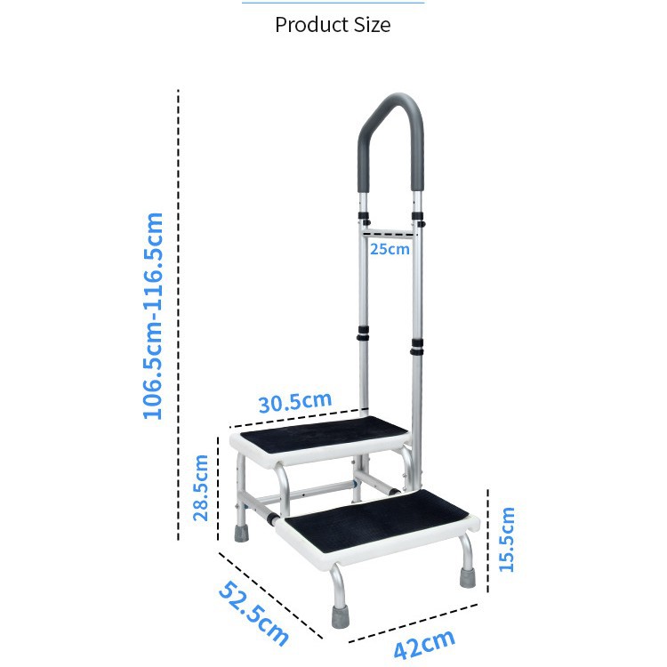 Banc à marches double couche 503B avec accoudoirs