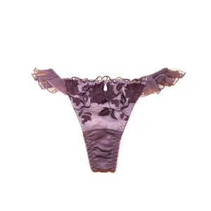Logotipo personalizado Confortável Bordados Lingerie Mulheres Lingerie Sexy Underwear Exótico