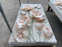 Panneau mural décoratif en feuille de marbre PVC flexible avec revêtement UV, impression 3D couleur, vente en gros, directement de l'usine