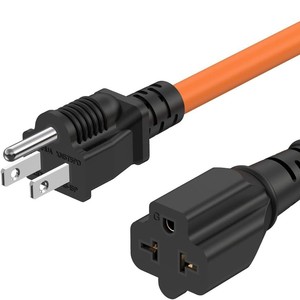 สายไฟ Nema 5-15P ถึง 6-20R 1 ช่องเสียบ 15A มาตรฐานการต่อสายดิน สำหรับใช้ในบ้าน วัสดุ PVC - Product Image 1