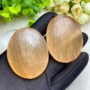 Pierre de Sélénite Polie Transparente/Orange en Gros, Pierre de Palmier en Cristal, Décoration d'Intérieur, Cadeau Parfait pour l'Énergie et la Guérison - Product Image 6