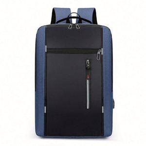 Custom Multi Functional Waterproof Geometric Zipper Oxford USB Charging <b>Laptop</b> <b>Backpack</b> Logo Wholesale Large Capacity 24L - Product Image 4