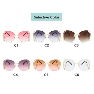 Gafas de Sol de Diseño Irregular de Última Moda, Montura Metálica Multicolor sin Aro, Gafas de Sol de Lujo para Mujer, Gafas de Moda de Lujo - Product Image 6