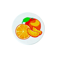 Sous-verres en céramique de luxe personnalisés, mignons et peints à la main, motifs orange, cerise, mangue, ananas, raisin, avocat, réutilisables, absorbants, pour table