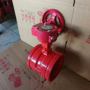 Fire Fighting Grooved End Butterfly Valve with Tamper Switch Signal Gearbox Fire System Used - Product Image 2
