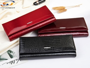 Cartera larga de piel de vaca de gran capacidad para mujer con logotipo personalizado He Wu <span class=keywords><strong>Shi</strong></span> <span class=keywords><strong>Shang</strong></span> - Product Image 2