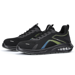JIANKUN Anti-Smashing Steel Toe for Men Breathable Fabric Knitting+TPU Non-Slip Wear-Resistant PU+<strong>Air</strong> Cushion Safety Work Shoes - Product Image 5