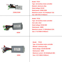 14.5 pouces électrique Brushless Gear Hub Motor Set 24V 36V 48V 250W-500W Bldc Hub Motor System Controller Throttle Brake Kits