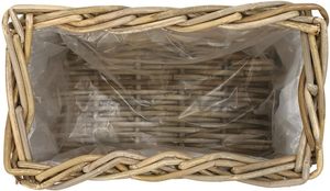 Phong cách tự nhiên mây <span class=keywords><strong>wicker</strong></span> Hộp trồng với lót nhựa - Product Image 2