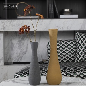 Jarrón de cerámica Merlin Living, artesanía de cuerda, <span class=keywords><strong>minimalista</strong></span>, nórdico, mate, estilo Pastoral, decoración moderna para el hogar - Product Image 2
