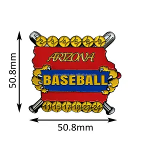 주문 디자인 공장은 작은 리그를 위한 강타한 철 연약한 사기질 금속 야구 소프트볼 사기질 스포츠 브로치 핀 기장 죽습니다