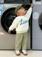 Verdickter Baby-Pullover Winter Langarm Kinder-Oberteil Rundhals Baby-Top Fleece Kinderpullover Babykleidung für 0-8 Jahre