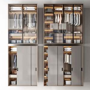 Hot Sell Aimsp Solid Wood Modern Home Hotel <b>Lock</b> <b>Furniture</b> Fashion Bedroom Large Capacity Eco-Friendly Chongqing Wardrobe - Product Image 1