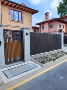 Clôture de jardin élégante et moderne en aluminium à lattes horizontales, treillis et clôture pour chevaux, modélisation 3D, bâtiments de jardin, portails de qualité - Product Image 5